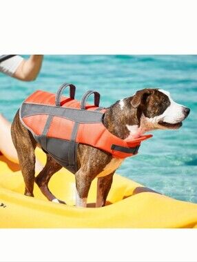 Frisco NWTs Dog Life Jacket- Orange and Gray Size Large